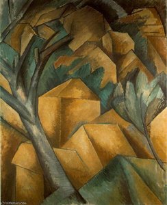 Untitled (7066) — Georges Braque, Cubist Landscape