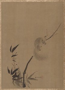 Squirrel On Bamboo — Kano Tan'yū