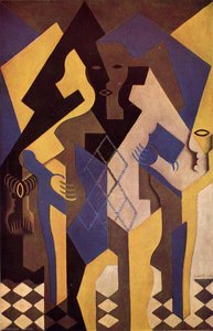 Harlequin At A Table — Juan Gris