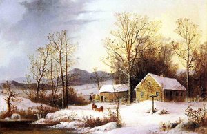 Farmstead In Winter — George Henry Durrie