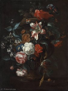 Flowers In A Vase (about (67 X 51) (washington, Nat. Gallery) (1700)) — Philip Van Kouwenbergh