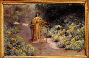 Sarah Bernhardt dans son jardin de Belle Ile