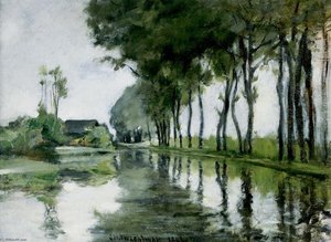 Canal Scene, Holland — John Henry Twachtman