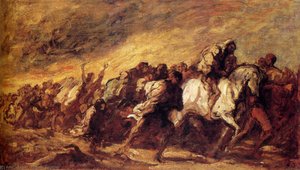 Emigrants Ou Fugitifs, Huile Sur Panneau Fugitive Emigrants Or, Oil On Panel — Honoré Daumier