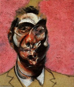 Three Studies For Portr. Of G.dyer On Pink Ground, Cen — Francis Bacon
