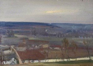 Study In The Eure Valley, France, With The Canadian Army — Sir Alfred James Munnings