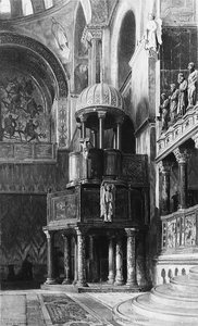 Pulpit In Saint Mark's, Venice — George Henry Yewell, Academic Realism