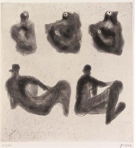 Mother And Child And Reclining Figures — Henry Moore