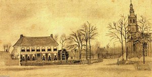 Vicarage And Church At Etten — Vincent Willem Van Gogh, Contemporary Realism