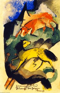 Prince Jussuff's Lemon Horse And Fire Ox — Franz Marc