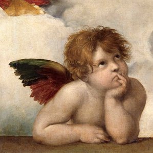 The Sistine Madonna (detail) — Raphael