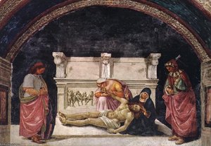 Lamentation Over The Dead Christ With Sts Parenzo And Fausti — Luca Signorelli