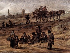 A Beach With Fishing Boats (detail) — Jan Josephszoon Van Goyen, Dutch Golden Age Landscape