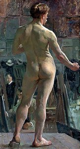 First Study In Oils From Life At Julien's Atelier — Sir Alfred James Munnings