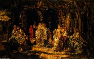 In The Grotto — Adolphe Joseph Thomas Monticelli