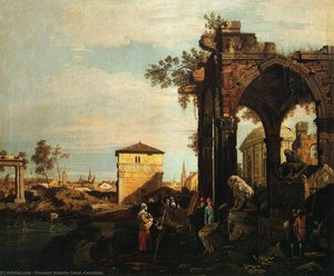 Landscape With Ruins — Canaletto