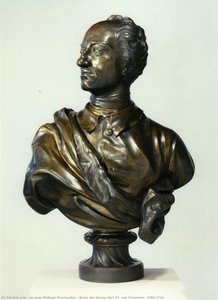 Büste Des Königs Karl Xii. Von Schweden (1682-1718) — Jacques-philippe Bouchardon