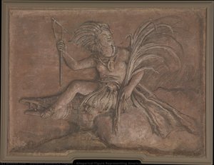 Allegorical Figure Representing America — Giovanni Domenico Tiepolo