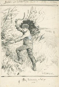 Drawing After 'boy Trimming A Hedge' — Sir George Clausen