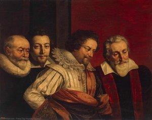 Portrait Of Four Members Of The Paris Council — Frans The Younger Pourbus, Baroque Renaissance