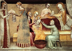 The birth of the virgin, 1365, Rinuccini