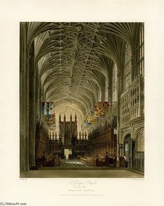 St George's Chapel From The Altar, Windsor Castle — Charles Wild