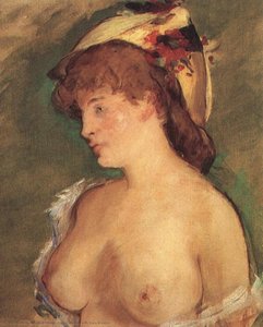 Blond Woman With Bare Breasts — Édouard Manet