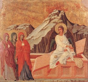 The Three Marys At The Tomb — Duccio Di Buoninsegna, Late Medieval / Early Renaissance