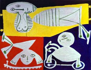 Franèoise Gilot With Claude And Paloma — Pablo Picasso