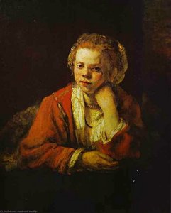 Young Girl At The Window — Rembrandt Van Rijn, Baroque