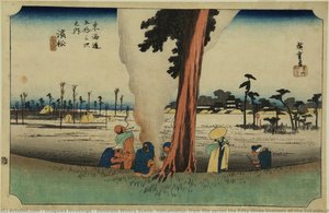 Desolate Wintry Scene, Hamamatsu, From The Series The Fifty-three Stations Of The Tokaido (hoeido Edition) — Utagawa Hiroshige