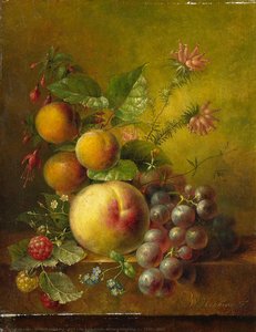 Still Life With Fruit, Willem Hekking (i), 1830 - 1862 — Willem Hekking, Dutch Golden Age