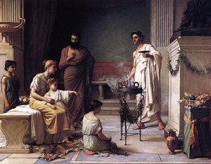 A Sick Child Brought Into The Temple Of Aesculapius — John William Waterhouse