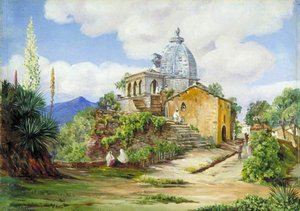 Temple At Almorah, Kumaon, North West India — Marianne North, Victorian Naturalism