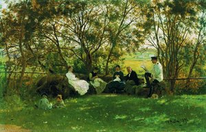 On A Turf Bench — Ilya Yefimovich Repin, Realism