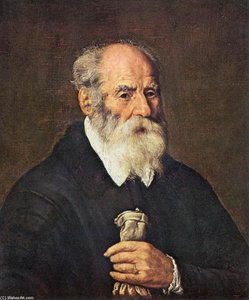 Portrait Of An Old Man With Gloves — Marcantonio Bassetti, Renaissance
