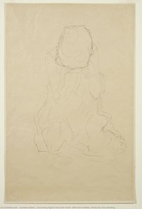 Crouching Figure From The Front, With Face Hidden. Study For The Painting — Gustav Klimt