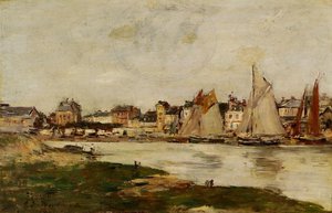 View Of The Port Of Trouville, High Tide — Eugène Louis Boudin