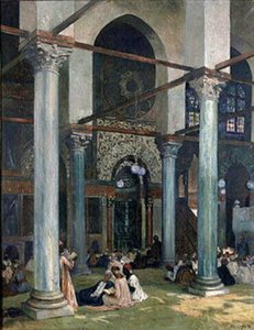 La Lecture Du Coran Dans La Mosquée El Hassan Au Caire — Cabanes Louis