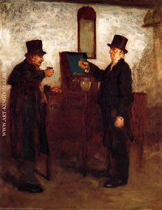 Study For 'a Glass With The Squire' — Jonathan Eastman Johnson