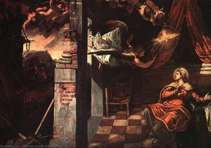Annunciation — Jacopo Tintoretto, Baroque