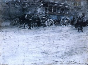 Horsedrawn Bus — Everett Shinn