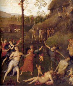 Combat Of Love And Chastity (detail) — Vannucci Pietro (le Perugin)