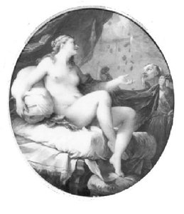 Danaé Recevant Jupiter Métamorphosé En Pluie D'or (histoire Des Dieux) — Charles-joseph Natoire, Neoclassicism