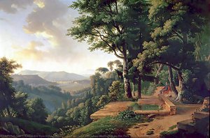 Jean-jacques Rousseau Meditating In The Park At La Rochecordon — Alexandre-hyacinthe Dunouy