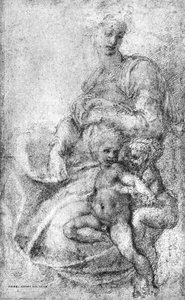 - Madonna, Child And St John — Michelangelo Buonarroti