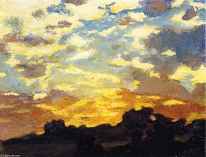 Golden Sunset — Edward Henry Potthast, Impressionism