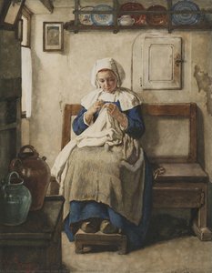 Breton Peasant Girl — Jean-baptiste Jules Trayer