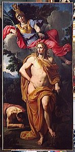 Apollon Couronne Par Minerve — Noel Nicolas Coypel