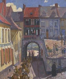 The Household Brigade Passing to the Ypres Salient, Cassel